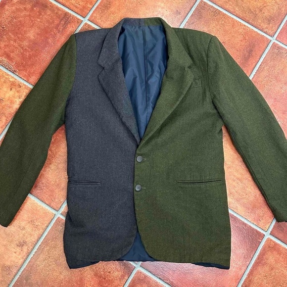 T. Macchione Two Tone Color Block Sport Jacket Size 40S